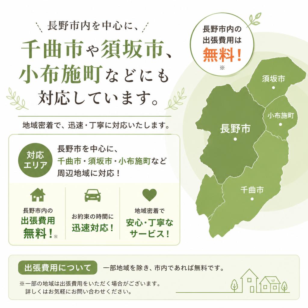 対応エリアと出張費用について